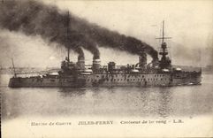 VINTAGE POSTCARD Bateau Cruiser Armours 1st rank Jules Ferry
