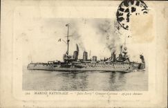 VINTAGE POSTCARD Bateau Cruiser Armours Jules Ferry 27500 tons