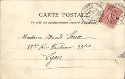 VINTAGE POSTCARD Boat Cherbourg Lancement of the cruiser Jules Ferry Seen from at sea