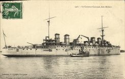 VINTAGE POSTCARD Bateau Cruiser Armours Jules Michelet