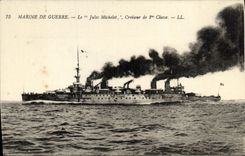VINTAGE POSTCARD Bateau Cruiser Armours 1st classeJules Michelet