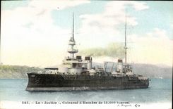 VINTAGE POSTCARD Bateau Justice Armours D squadron