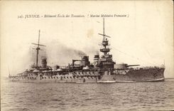 VINTAGE POSTCARD Boat Justice Building School of the Quartermasters