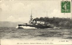 VINTAGE POSTCARD Bateau Justice Armours 1st rank 15000 tons