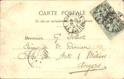 VINTAGE POSTCARD Bateau Bordeaux Kleber Croiseur Armours 15 minutes after launching