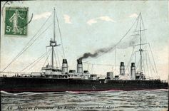 VINTAGE POSTCARD Bateau Bordeaux Kleber Croiseur Armours 1st class