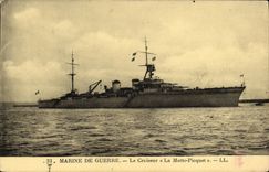VINTAGE POSTCARD Boat French Navy Cruiser Lamotte Picquet