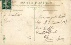 VINTAGE POSTCARD Bateau St Nazaire Cuirasse 1st Liberte rank leaves the port