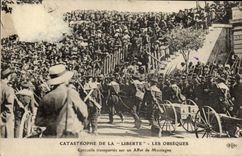 VINTAGE POSTCARD Bateau Catastrophe of Freedom Toulon Cercueils transfer onto a mounting of mountain