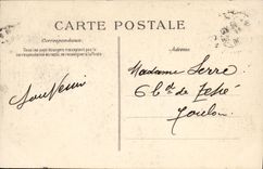 VINTAGE POSTCARD Boat Catastrophe of Toulon Freedom the delegation of the English sailors