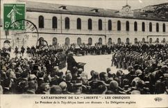 VINTAGE POSTCARD Boat Catastrophe of Toulon Freedom the president of the Republic