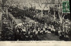 VINTAGE POSTCARD Boat Catastrophe of Toulon Freedom ravelled of the procession