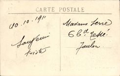 VINTAGE POSTCARD Boat Catastrophe of Toulon Freedom ravelled of the procession