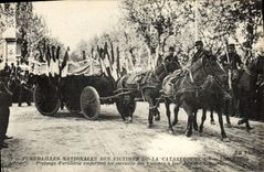 VINTAGE POSTCARD Bateau national Funeral of the victims of the catastrophe of Toulon Freedom Prolongs D artillery