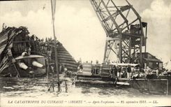 VINTAGE POSTCARD Boat Catastrophe of Freedom After L explosion September 25th  1911