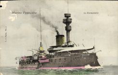 VINTAGE POSTCARD Bateau Armours the Formidable one