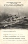 VINTAGE POSTCARD Boat Lutetia French auxiliary Cruiser of 1st rank