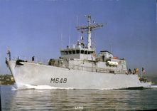 MODERN CARD Boat Hunter of mines Quadrant