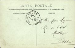 VINTAGE POSTCARD Boat Mailard Against destroyer of the British navy