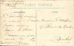 VINTAGE POSTCARD Bateau St Nazaire In the rocks of City be Martin has high tide Departure of the Marseillaise