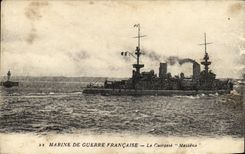 VINTAGE POSTCARD Bateau Massena Armours D Cuirasse squadron