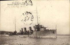 VINTAGE POSTCARD Boat Destroyer D squadron Leblanc Sailor