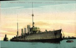 VINTAGE POSTCARD Boat Navy L ex Koenigsberg aujourd today Metz
