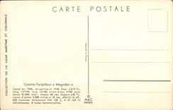 VINTAGE POSTCARD Boat Against destroyer Mogador Haffner