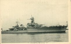 VINTAGE POSTCARD Boat Montcalm Cruiser of 2nd class