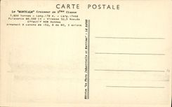 VINTAGE POSTCARD Boat Montcalm Cruiser of 2nd class