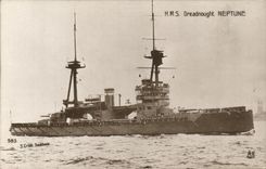 VINTAGE POSTCARD Boat HMS Dreadnought Neptune