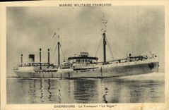 VINTAGE POSTCARD Cherbourg Boat transport Niger
