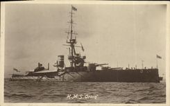 VINTAGE POSTCARD Boat HMS Orion