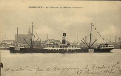 VINTAGE POSTCARD Bordeaux Boat the forcer of blockade Orleans New York