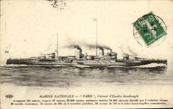 VINTAGE POSTCARD Bateau Paris Armours D squadron dreadnought