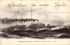 VINTAGE POSTCARD Boat War Dreadnought Paris