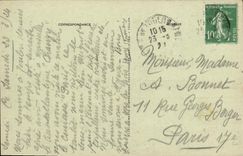 VINTAGE POSTCARD Bateau War Dreadnought Paris Cuirasse has turbines