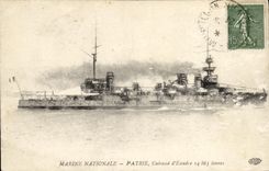 VINTAGE POSTCARD Bateau War Fatherland Armours D squadron