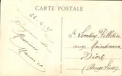 VINTAGE POSTCARD Bateau War Fatherland Armours French 1st rank in operation of combat by heavy sea