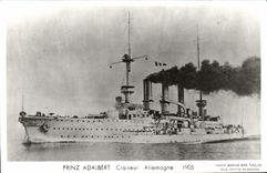 MODERN CARD Boat War Prinz Adalbert Germany 1905