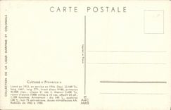 VINTAGE POSTCARD Bateau Haffner War Armours Provence