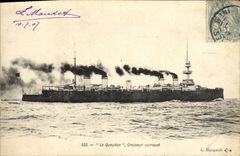 VINTAGE POSTCARD Bateau War Queydn Croiseur armours