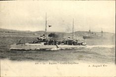 VINTAGE POSTCARD Boat War the rapiere Against destroyer