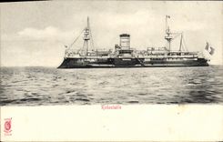 VINTAGE POSTCARD Boat Frightening Indo China War