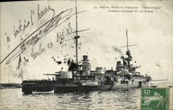 VINTAGE POSTCARD Bateau War Republic Cruiser Armours 1st class