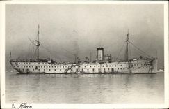 VINTAGE POSTCARD Boat War Rhine