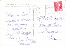 MODERN CARD Boat War Richelieu in the wearing of Toulon