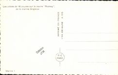 CPSM Boat War parts of 16 inches on the Rodney ship of the English navy