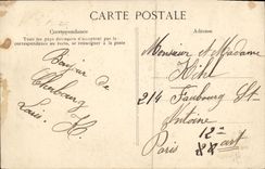 VINTAGE POSTCARD Bateau War Saint Louis Armours D squadron which the Vendemiaire submarine has runs up against against the course D a exercise