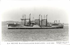 MODERN CARD Boat War the Seine supply craft D squadron 1969